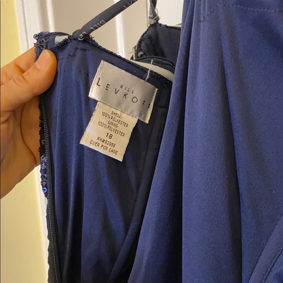 Bill Levkoff Navy Evening gown - worn once - Picture 5 of 6